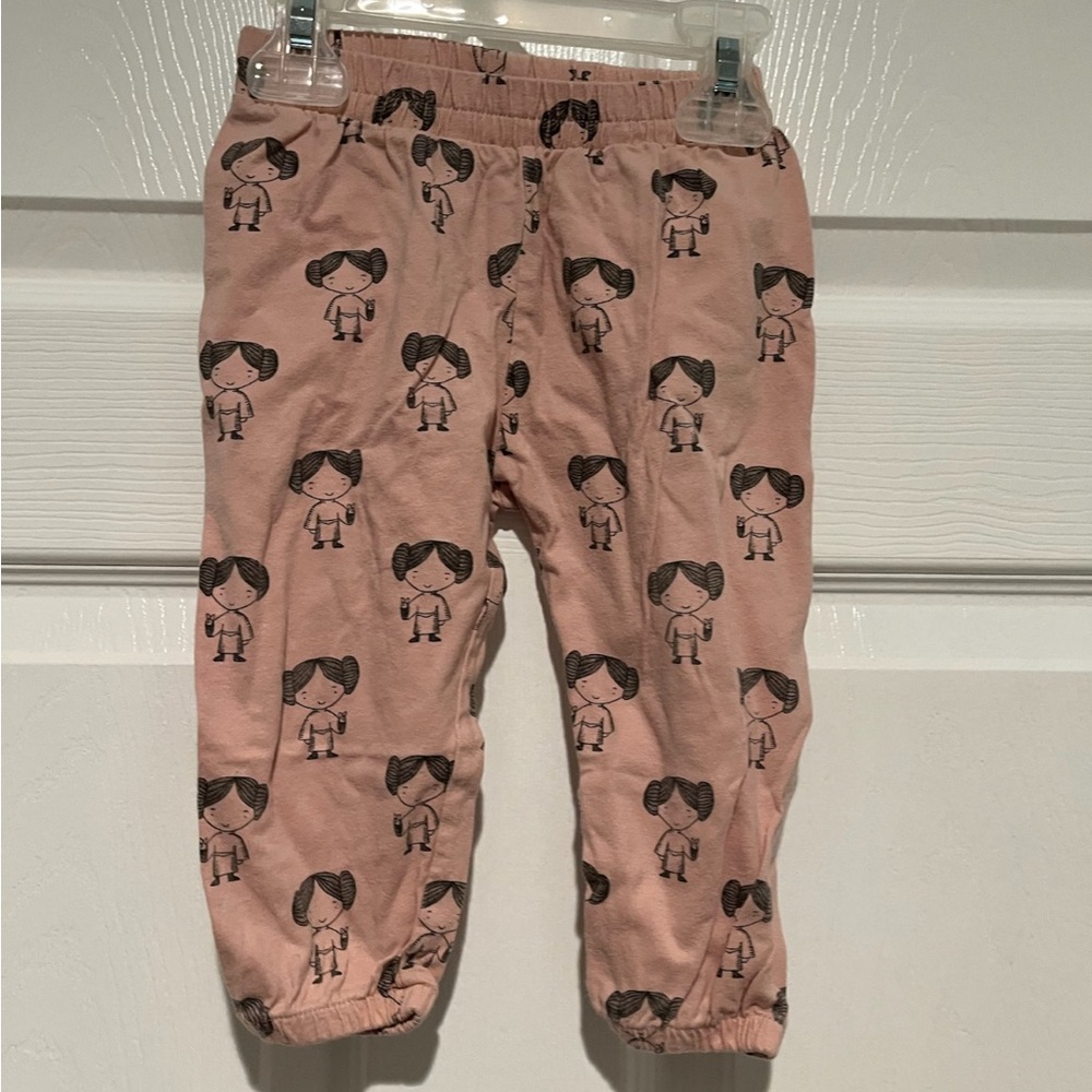 Baby Gap x Star Wars 12-18 Months Pink Princess Leia Cartoon Pull On Joggers